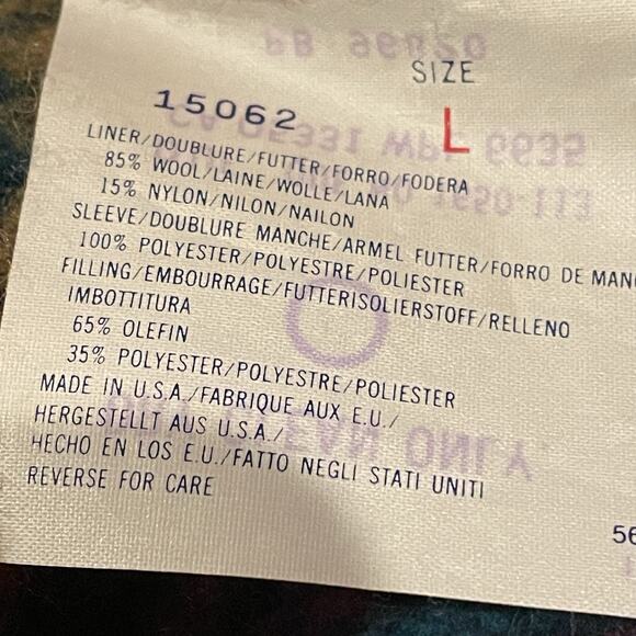 VTG Woolrich Tan Canvas Barn Chore Saddle Jacket Southwestern Wool Lining LRG - Picture 12 of 16